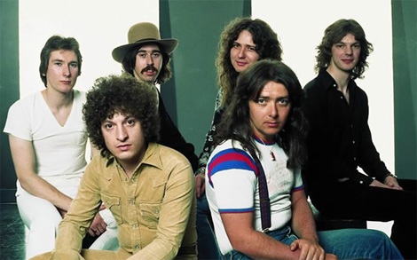 Bernie (front, right) in the original version of Whitesnake.