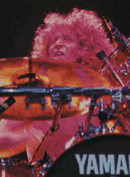Tommy Aldridge playing for Whitesnake during the 1987 tour.